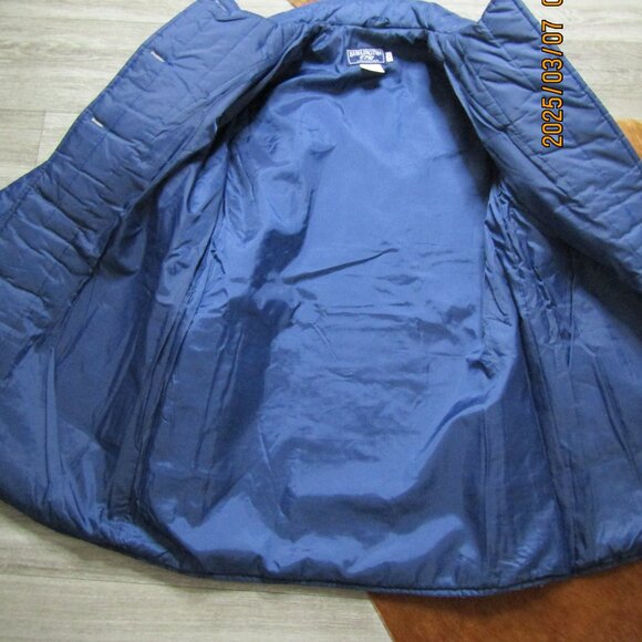 vintage burlington CFW collection puff coat blue with gold button - Picture 2 of 12